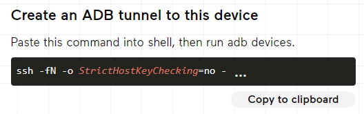 Example command to paste in shell environment