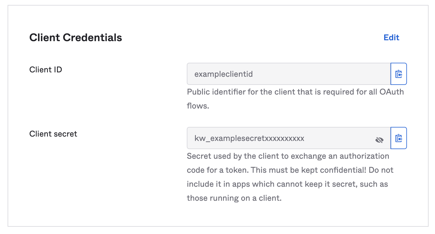 Example Credentials to provide to Appetize.io